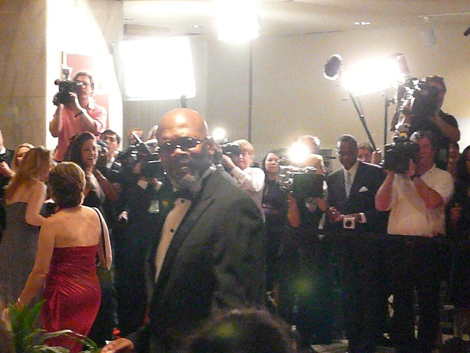 Samuel L. Jackson en costume, lors d'un dîner officiel à Washington.